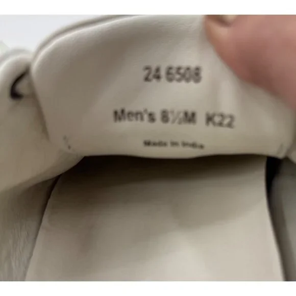 Johnston Murphy Kempton Lace to Toe White Leather Low-Top Sneakers With Gum Sole - Picture 8 of 10